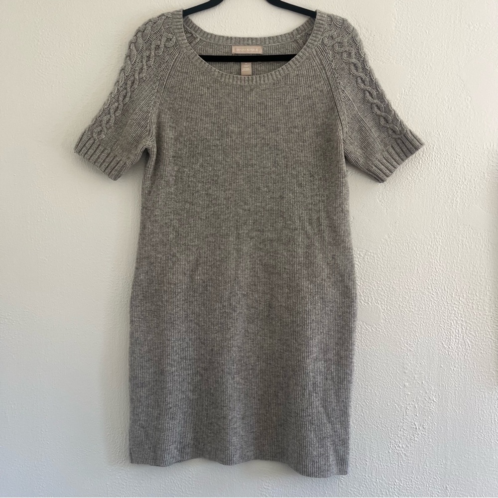 Banana Republic Gray Cable Knit Mini Dress